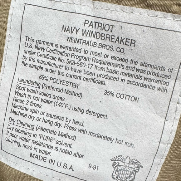 Vintage 1984 Creighton U.S. Navy Windbreaker  size 44 - Picture 8 of 9
